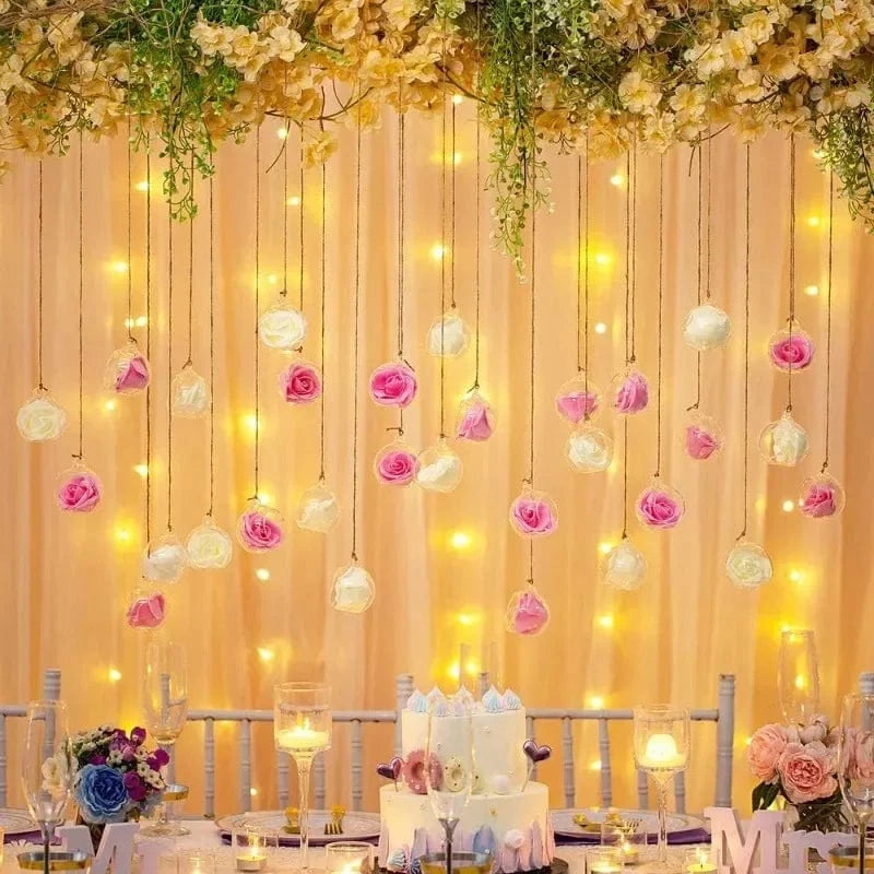 6 Photophores en verre | Ambiance raffinée et lumineuse 6cm / 6 pièces (sans bougies)