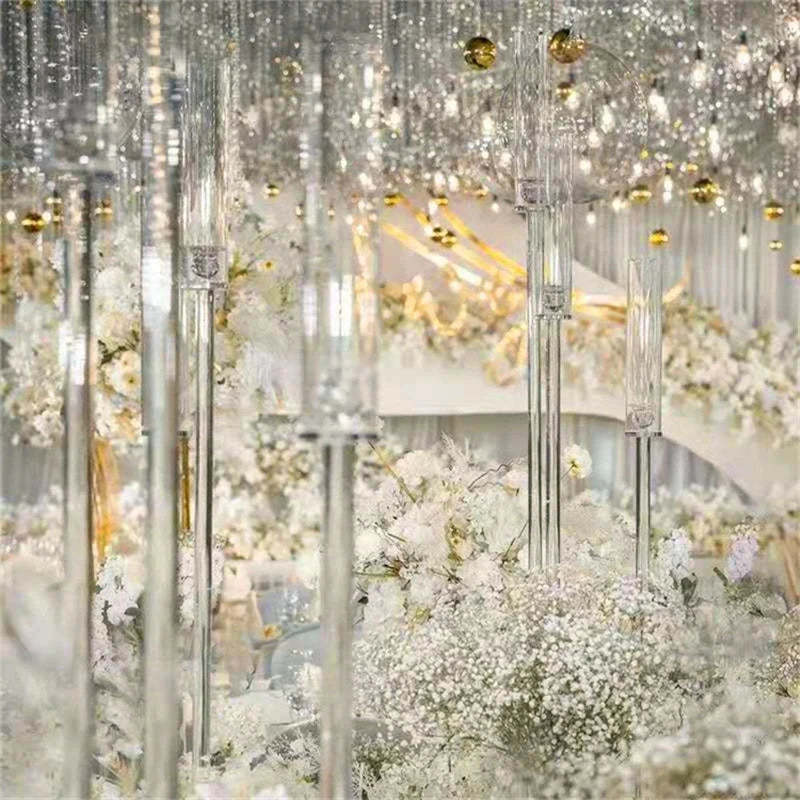 3 Bougeoirs cristal | Accessoire décoratif luxueux et raffiné