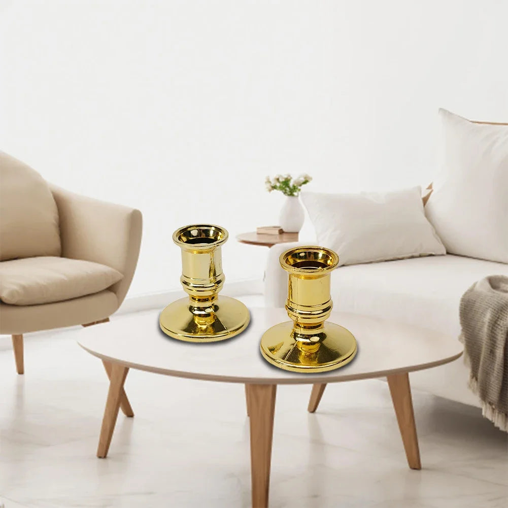 2 Bougeoirs argentés | Touche décorative brillante