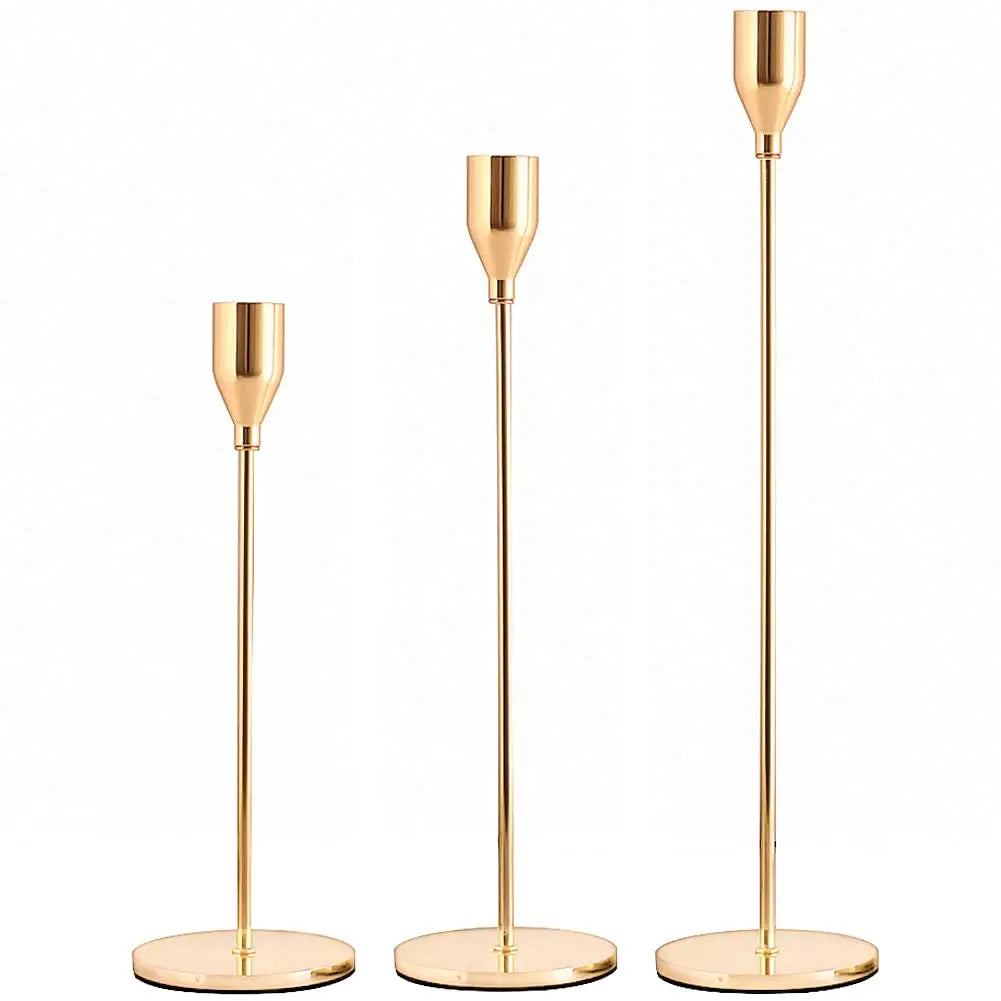 3 bougeoirs métal | Style intemporel pour votre intérieur