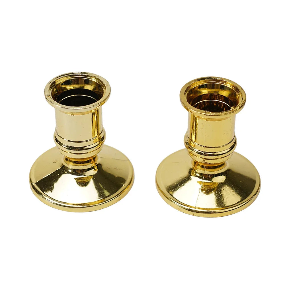 2 Bougeoirs argentés | Touche décorative brillante