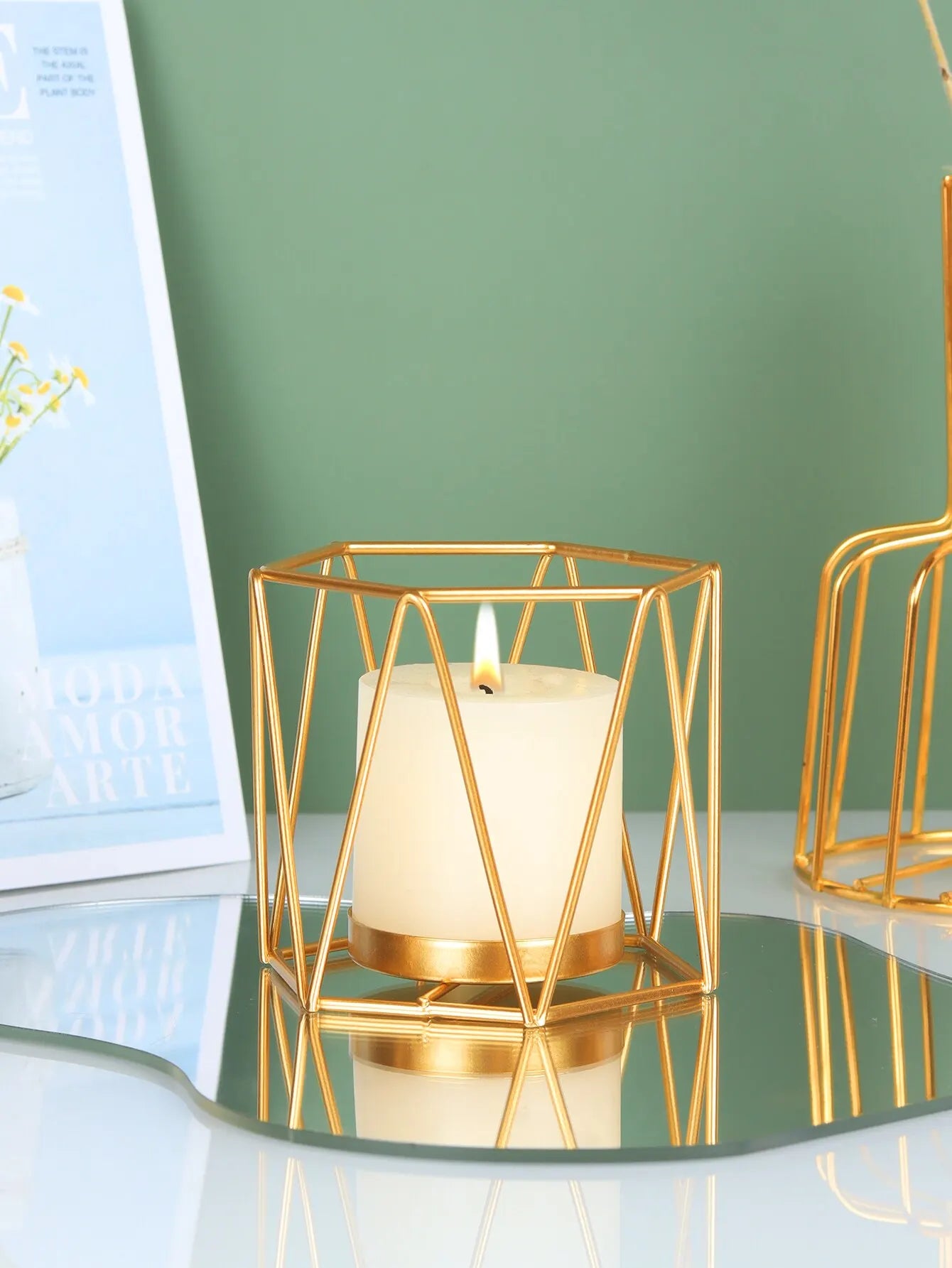 Bougeoir moderne | Élément décoratif sobre et raffiné