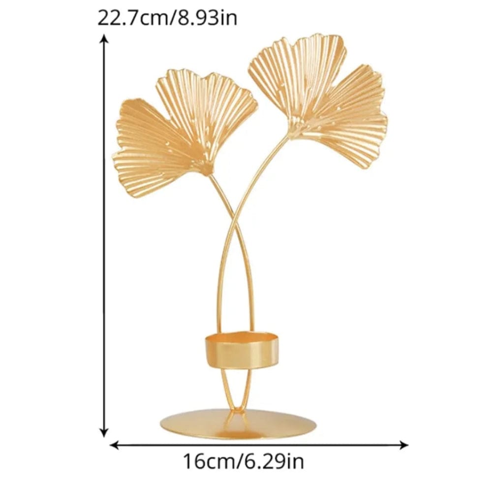 Bougeoir pour mariage | Ambiance raffinée pour sublimer vos tables 22.7x16 cm / Doré