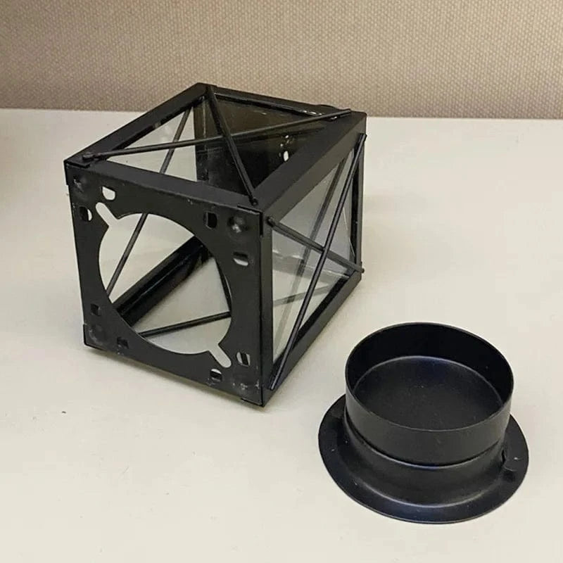 Lanterne pour bougie | Ambiance douce et chaleureuse Noir