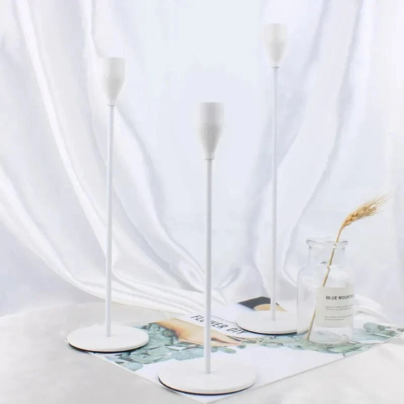 3 bougeoirs métal | Style intemporel pour votre intérieur