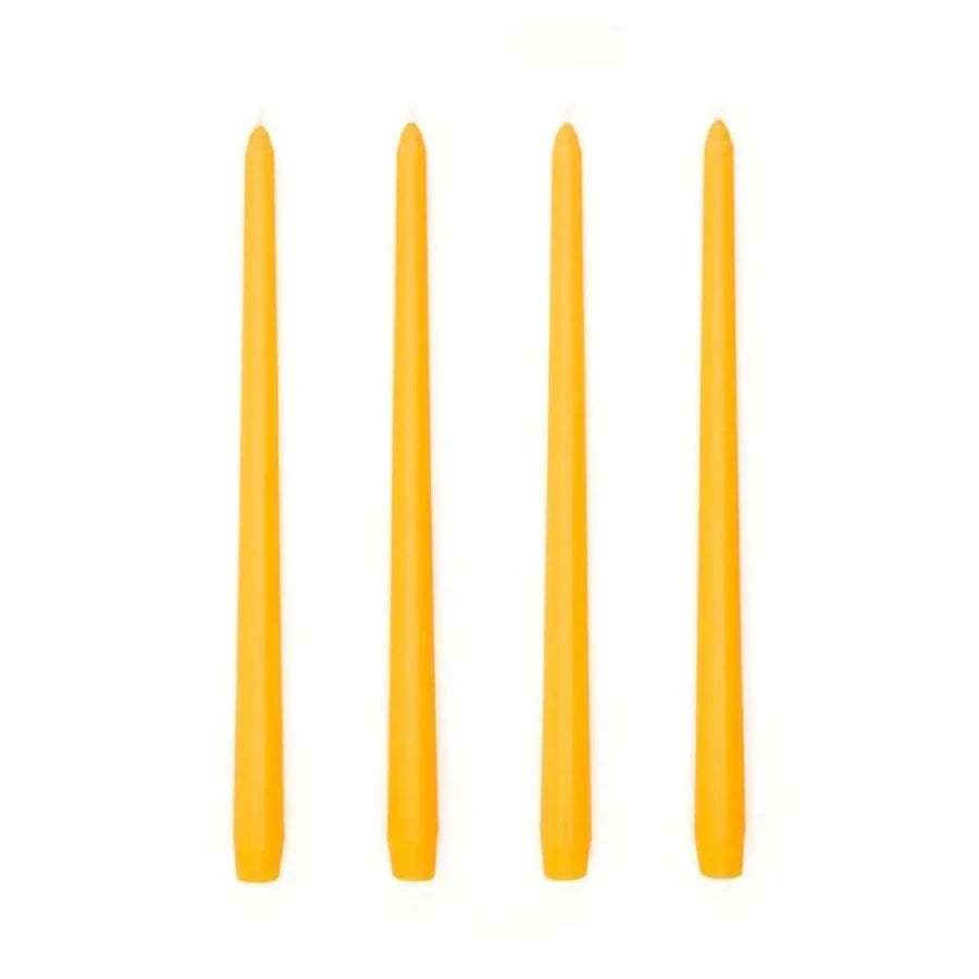 4 Bougies bougeoir | Accessoire déco chic et intemporel Jaune