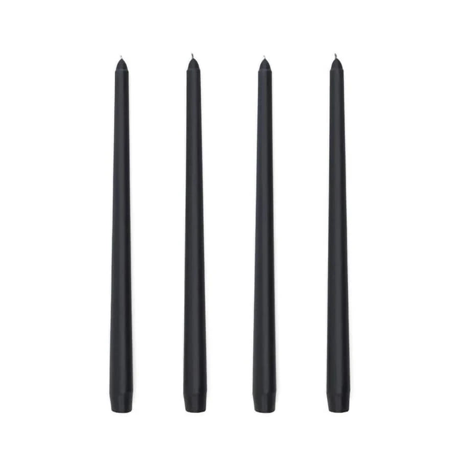 4 Bougies bougeoir | Accessoire déco chic et intemporel Noir