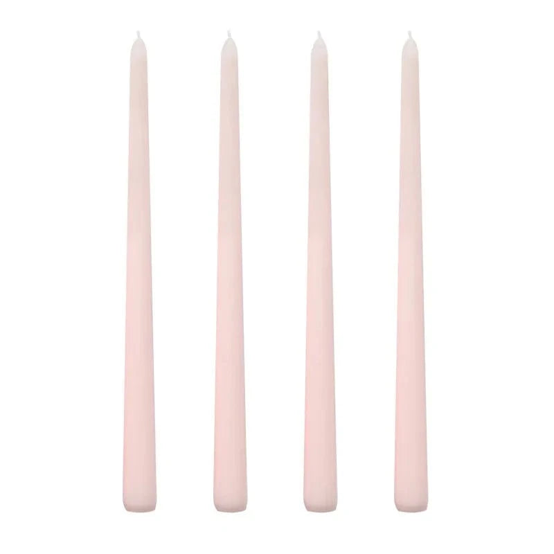 4 Bougies bougeoir | Accessoire déco chic et intemporel Rose clair