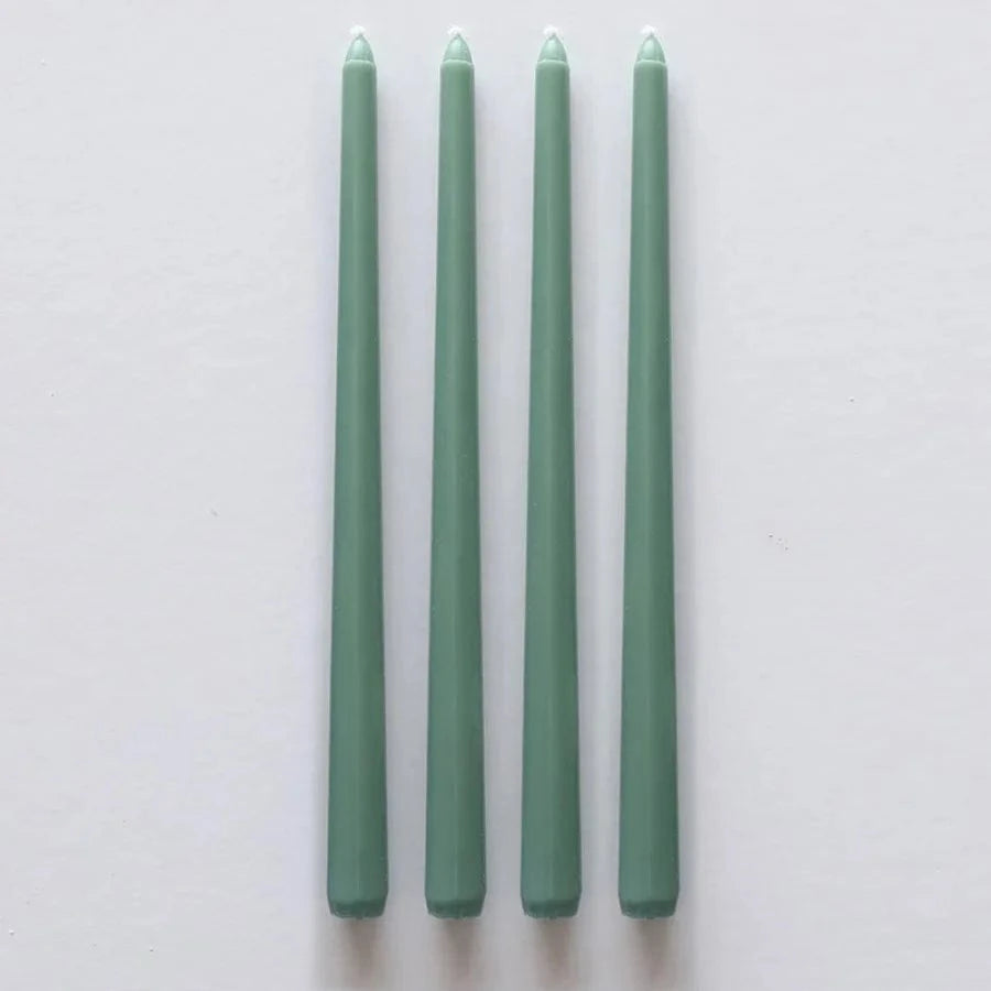 4 Bougies bougeoir | Accessoire déco chic et intemporel Vert clair