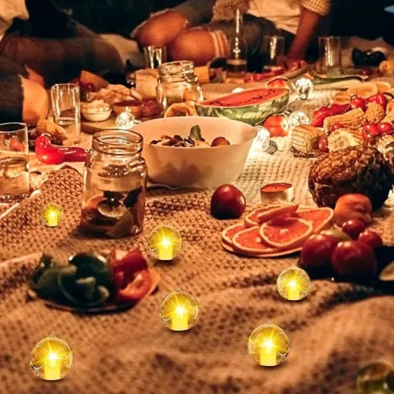 6 Photophores en verre | Ambiance raffinée et lumineuse 6cm / 6 pièces (sans bougies)