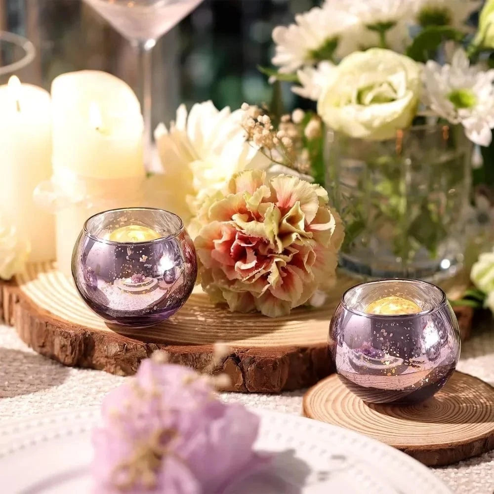 6 Photophores verre | Ambiance chaleureuse et intemporelle