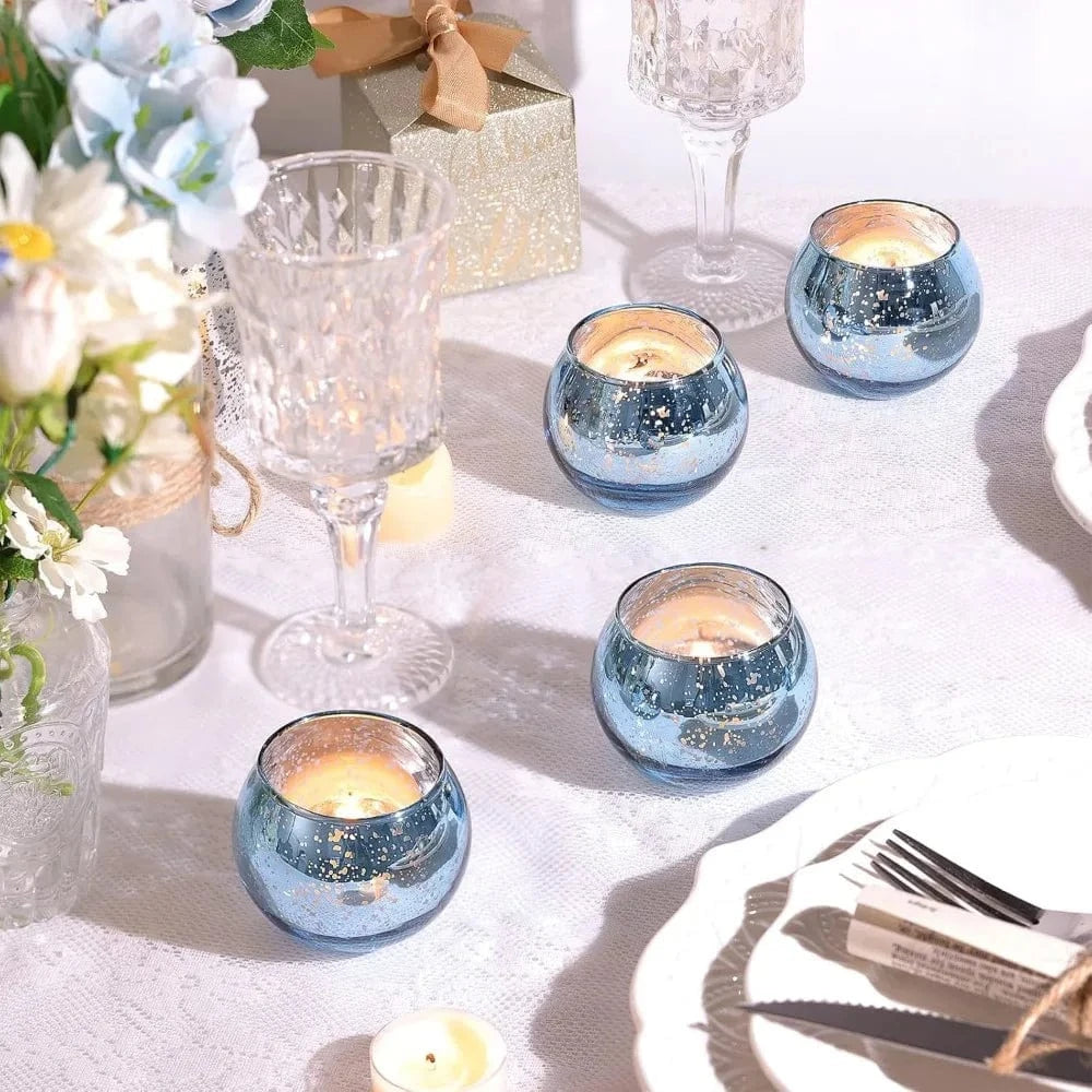 6 Photophores verre | Ambiance chaleureuse et intemporelle