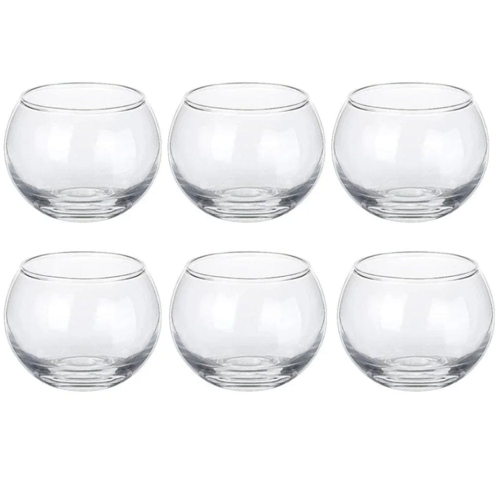 6 Photophores verre | Ambiance chaleureuse et intemporelle 6Pcs Transparent