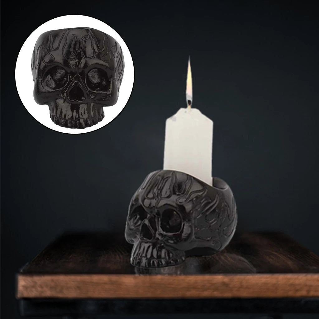 Photophore Halloween crâne | Accessoire lumineux pour une ambiance macabre