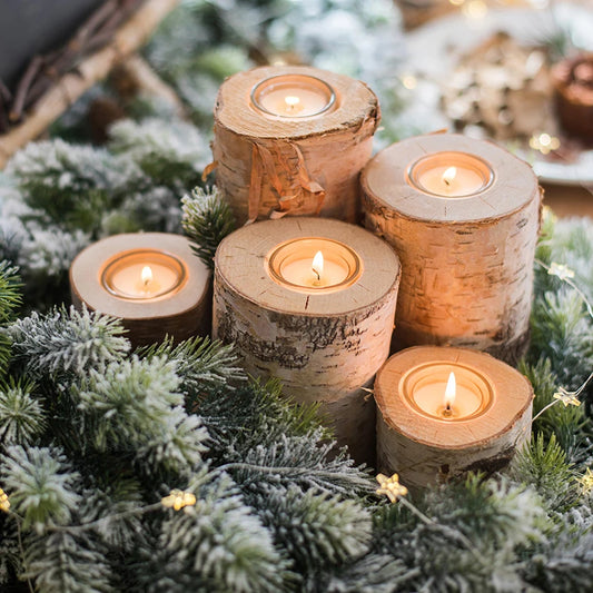 Bougeoir en bois | Élégance rustique pour décorer votre intérieur