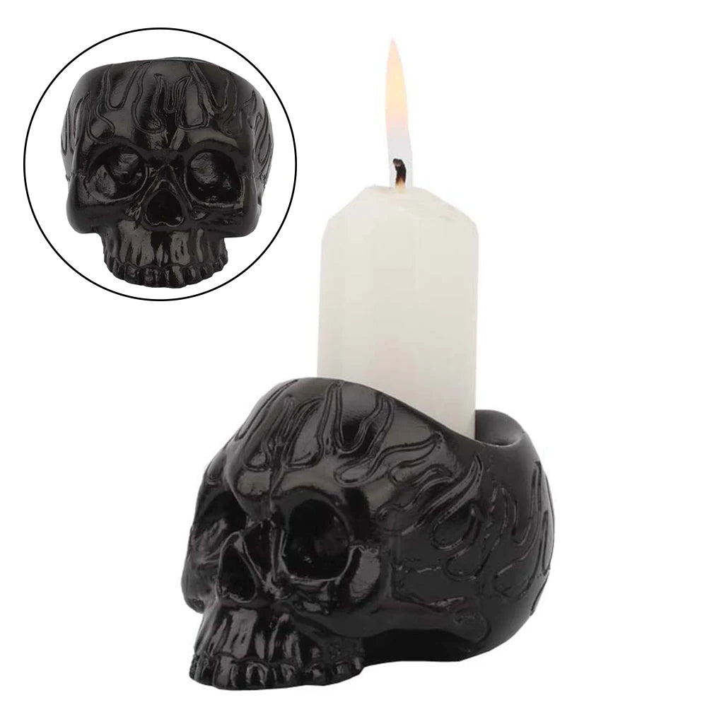 Photophore Halloween crâne | Accessoire lumineux pour une ambiance macabre