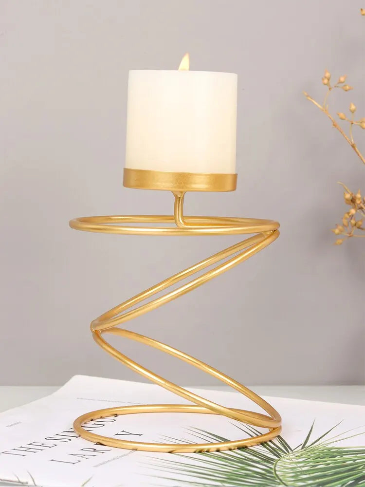 Bougeoir doré | Accessoire de décoration chic et tendance