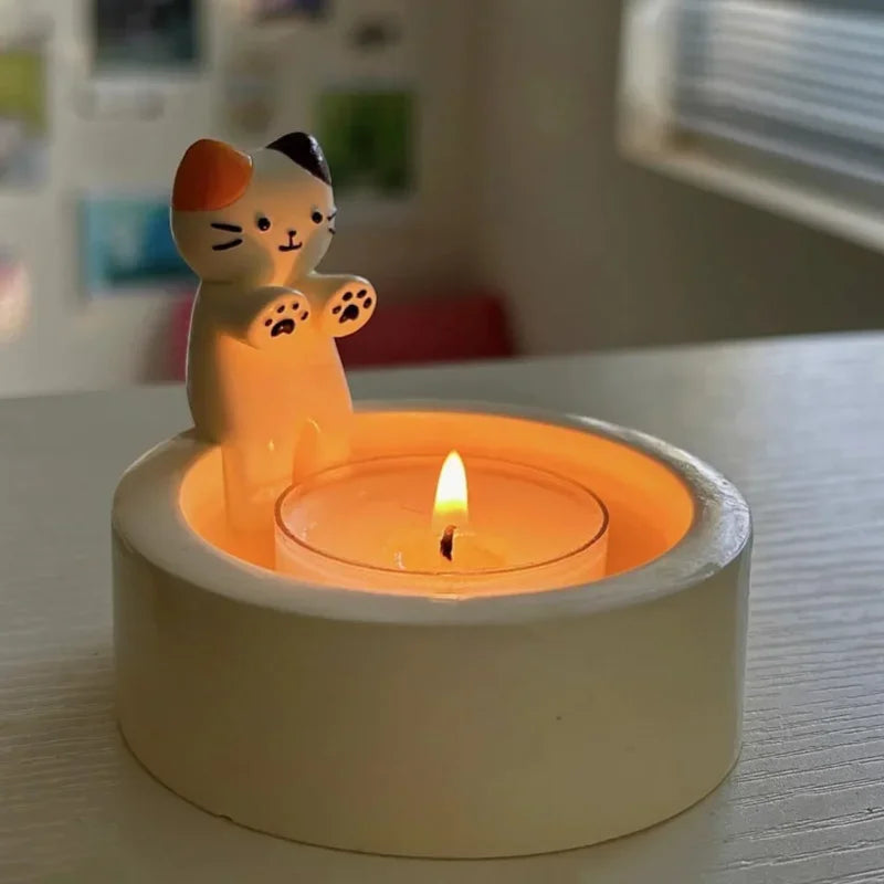 Bougeoir blanc | Accessoire mignon pour réchauffer votre intérieur