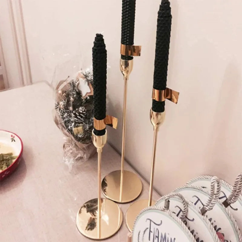 3 bougeoirs métal | Style intemporel pour votre intérieur