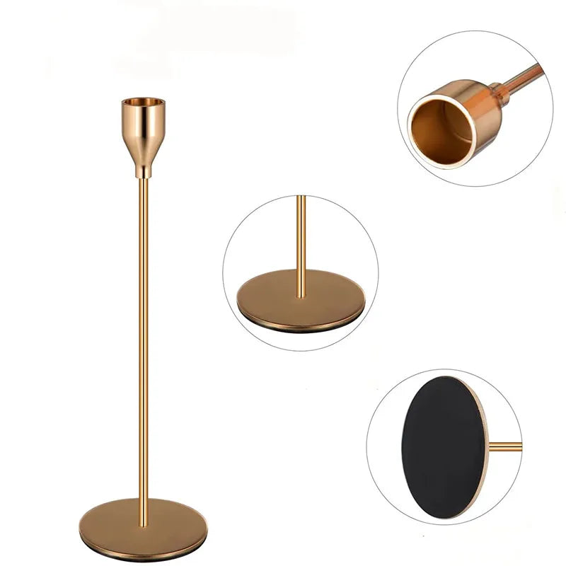 3 bougeoirs métal | Style intemporel pour votre intérieur