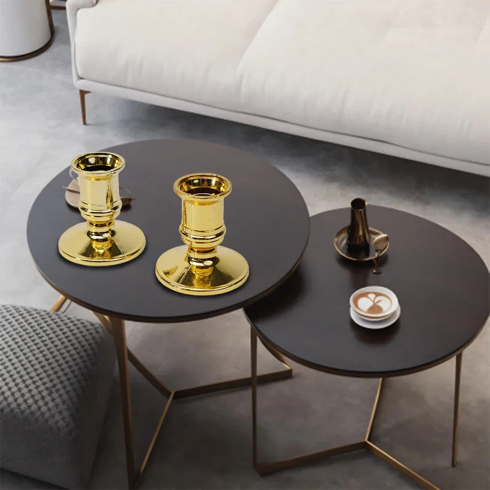 2 Bougeoirs argentés | Touche décorative brillante