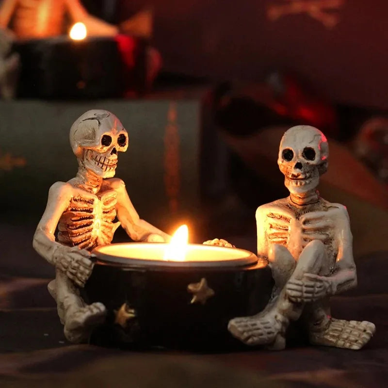 Photophore Halloween squelette | Créez une atmosphère terrifiante pour vos soirées
