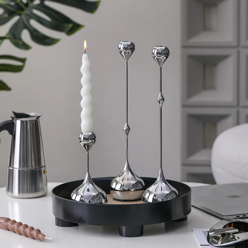 Bougeoir argent | Touche lumineuse pour sublimer votre intérieur