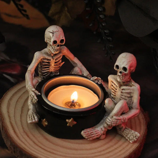 Photophore Halloween squelette | Créez une atmosphère terrifiante pour vos soirées