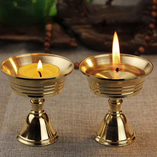 Bougeoir or | Accessoire décoratif brillant et sophistiqué