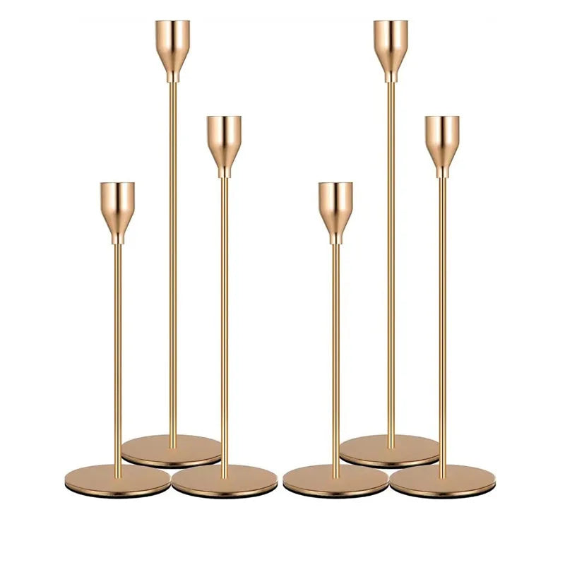 3 bougeoirs métal | Style intemporel pour votre intérieur
