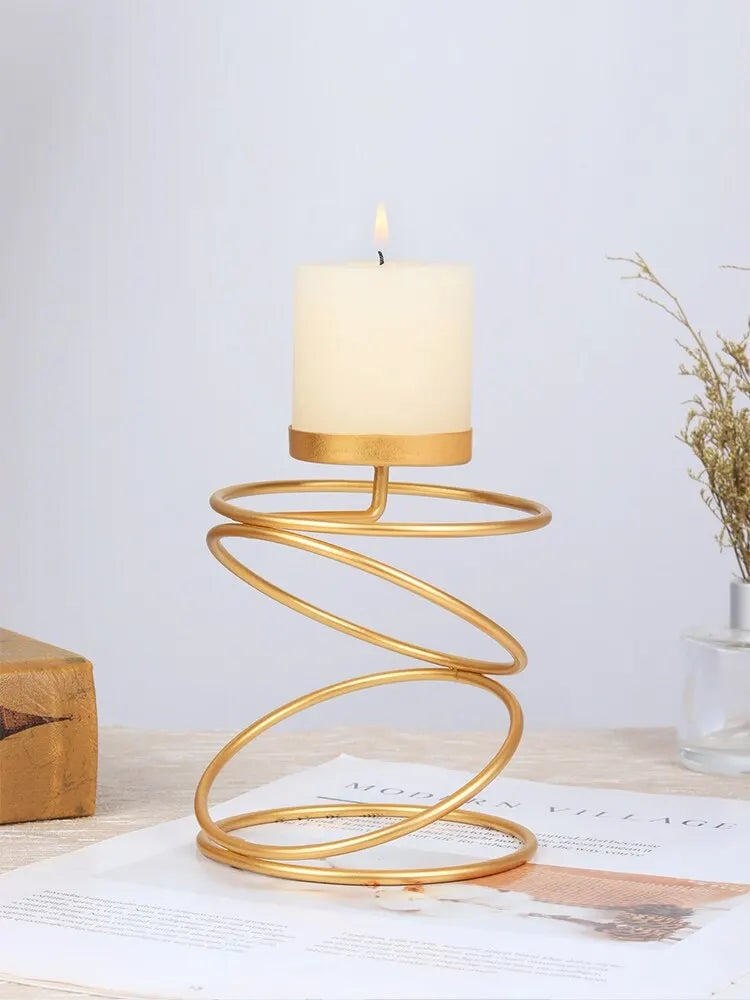 Bougeoir doré | Accessoire de décoration chic et tendance