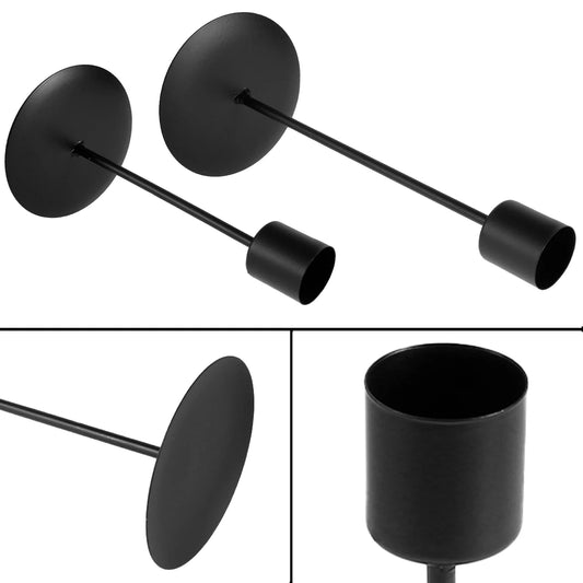 2 Bougeoirs noirs | Touche décorative sobre et intemporelle
