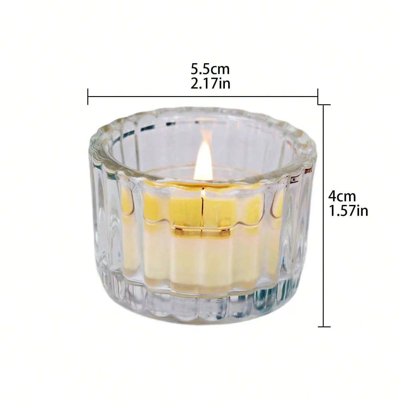 2 Bougeoirs en verre | Élégance et transparence lumineuse