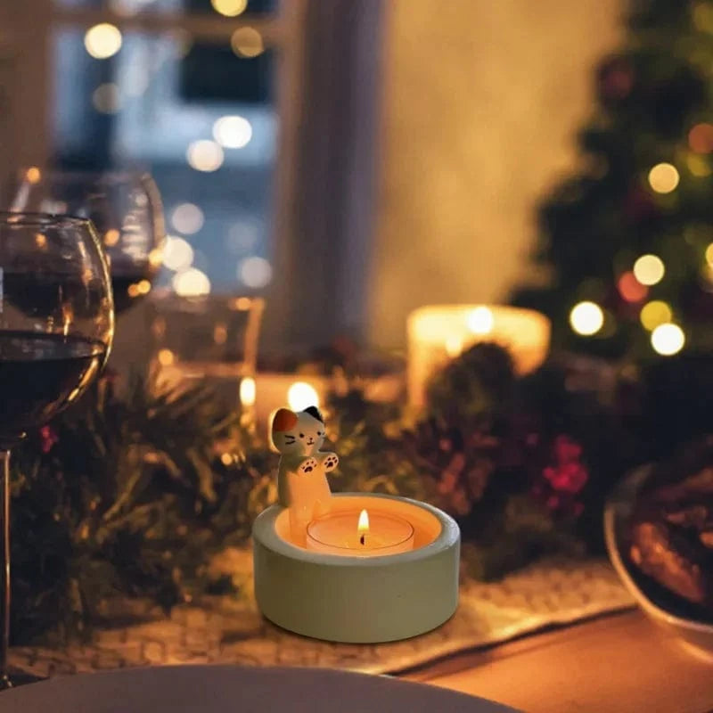 Bougeoir blanc | Accessoire mignon pour réchauffer votre intérieur