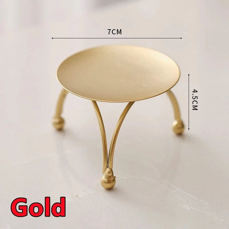 Bougeoir centre de table | Élégance raffinée pour vos repas et réceptions Doré