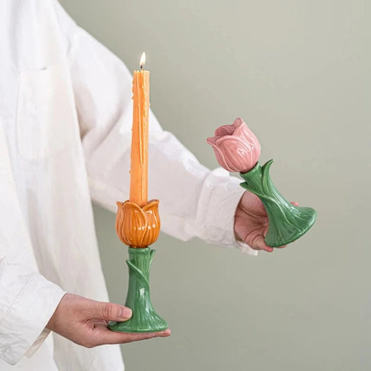 Bougeoir coloré | Décoration vive et florale pour votre intérieur