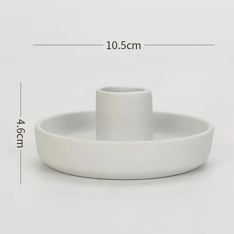 Bougeoir en céramique | Élégance sobre pour sublimer votre intérieur A1 / 10.5cm 1pc / CHINA