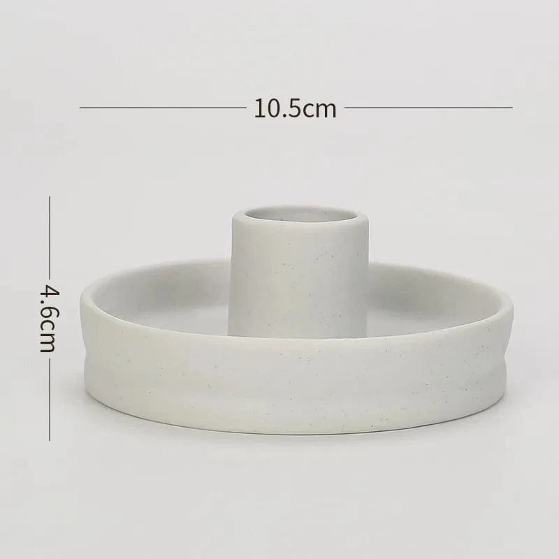 Bougeoir en céramique | Élégance sobre pour sublimer votre intérieur A2 / 10.5cm 1pc / CHINA
