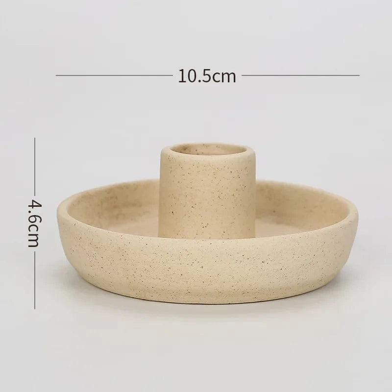 Bougeoir en céramique | Élégance sobre pour sublimer votre intérieur C1 / 10.5cm 1pc / CHINA