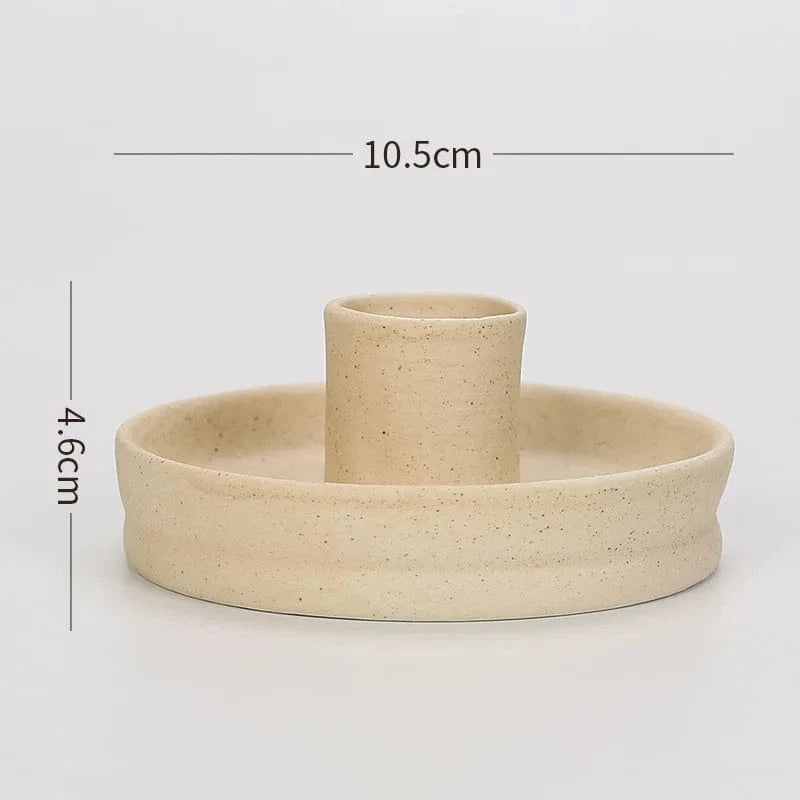 Bougeoir en céramique | Élégance sobre pour sublimer votre intérieur C2 / 10.5cm 1pc / CHINA