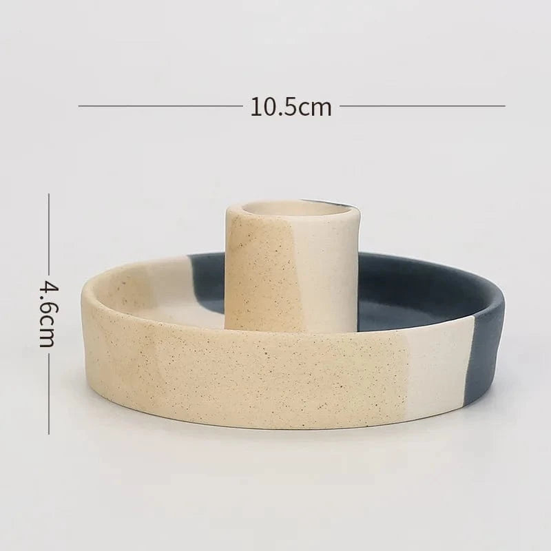 Bougeoir en céramique | Élégance sobre pour sublimer votre intérieur E2 / 10.5cm 1pc / CHINA