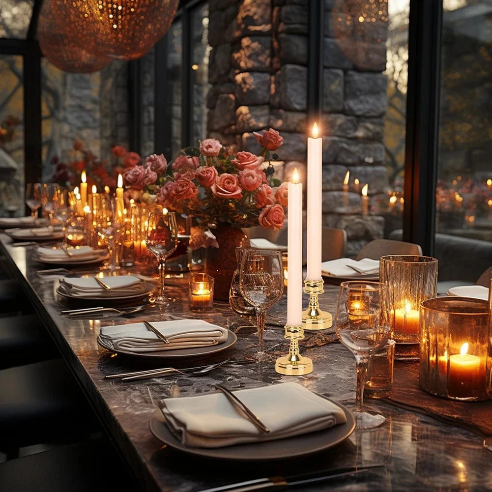 Bougeoir en étain | Accessoire raffiné au style vintage