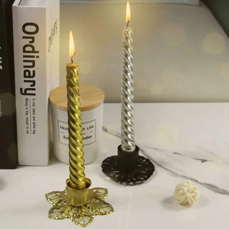 Bougeoir en fer forgé | Accessoire déco au charme authentique