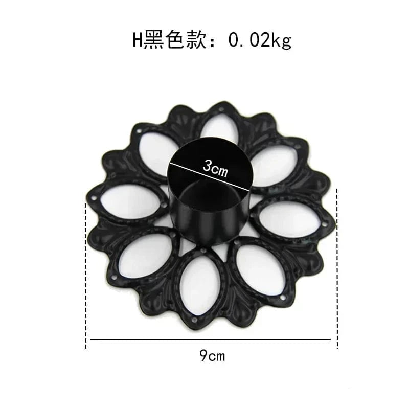 Bougeoir en fer forgé | Accessoire déco au charme authentique H-BLACK