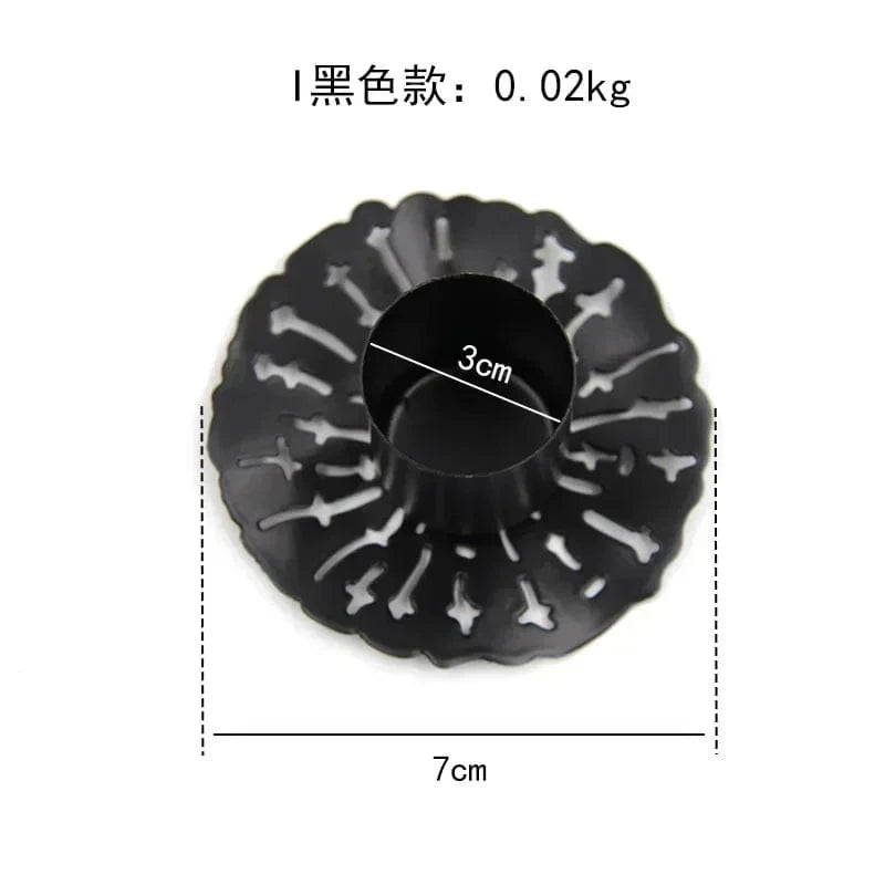 Bougeoir en fer forgé | Accessoire déco au charme authentique I-BLACK