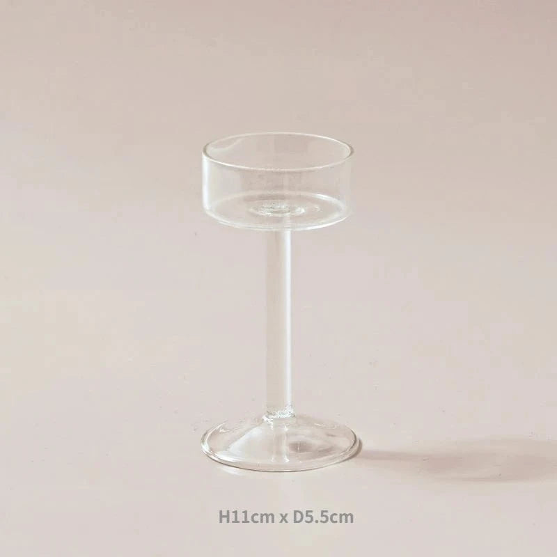 Bougeoir en verre sur pied | Décoration sophistiquée et intemporelle S / 6PC