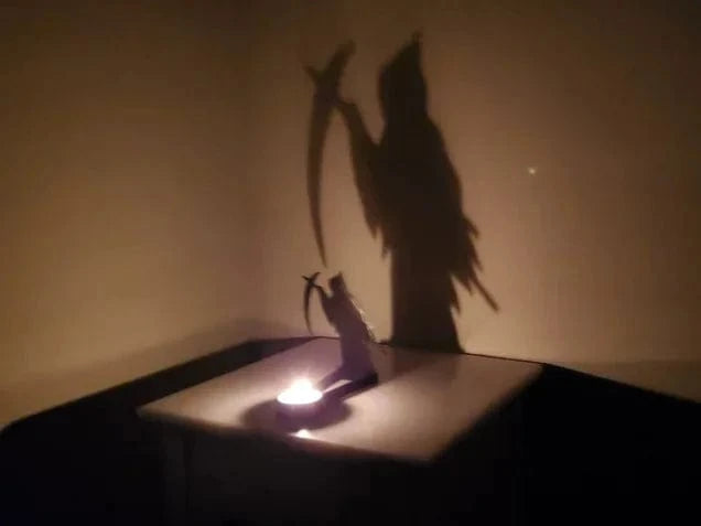 Bougeoir Halloween | Décoration lumineuse pour une atmosphère mystérieuse Faucheuse