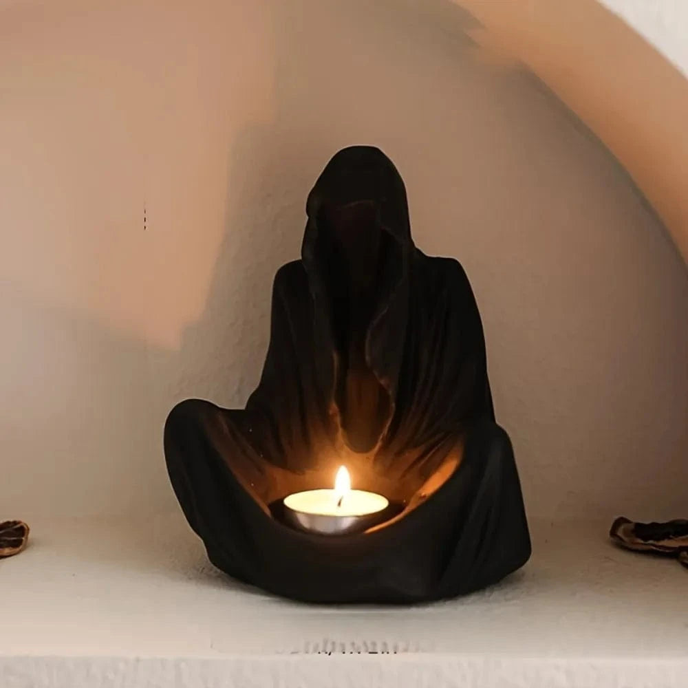 Bougeoir Halloween gothique | Décoration sombre et mystérieuse Noir