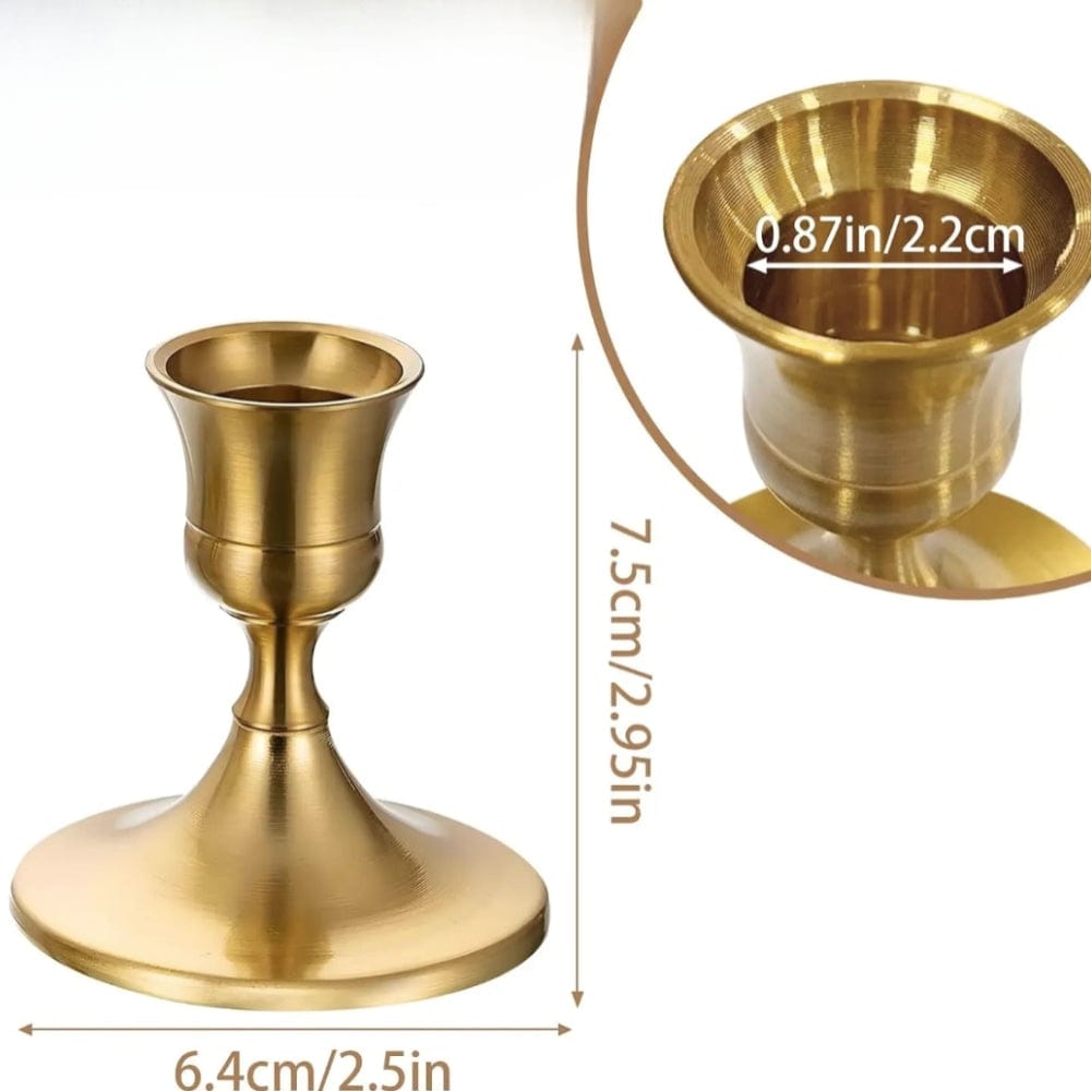 Bougeoir laiton | Accessoire raffiné pour sublimer votre intérieur Laiton doré / 1 pièce
