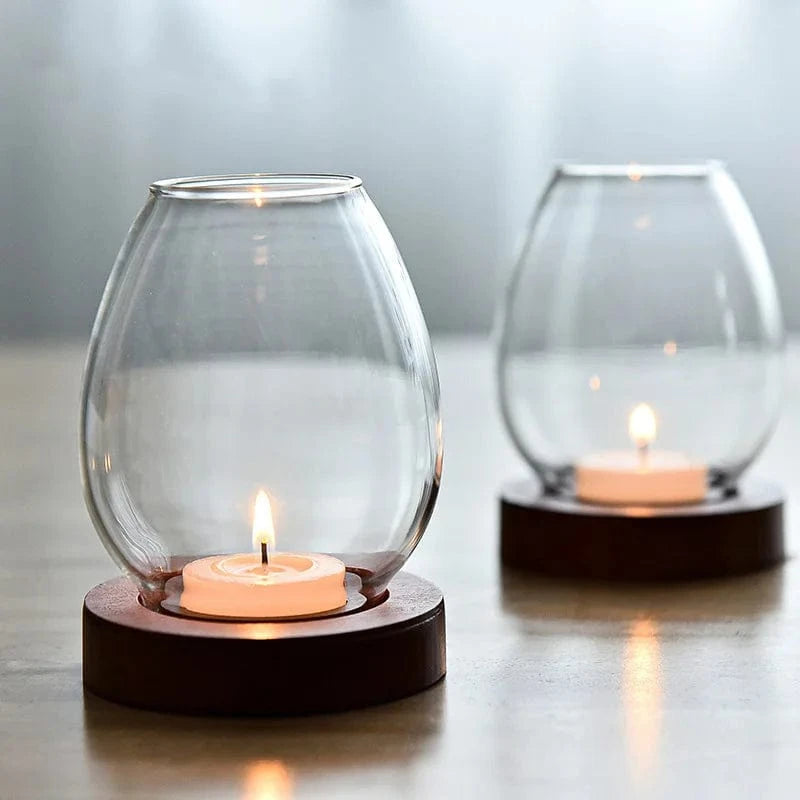 Bougeoir transparent | Ambiance lumineuse et moderne A